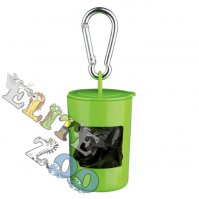 Dispenser with bags for dog droppings with handle Green Trixie