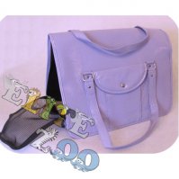 Handbag cat, carrying bag Purple lacquered 36X18X24cm