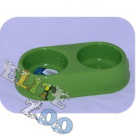 Miska Eco 1 Podwójna 2x0,23L Zielona Yarro