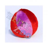 Zabawka pluszowa piszcząca piłka czerwono-fioletowa 12 cm Yarro